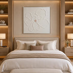Plaster & Texture floral/botanicals & nature oil painting showing botanical forms, flowers or trees arranged in a calm painterly composition in a grey palette.