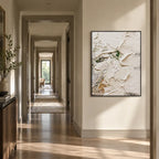 Plaster & Texture abstract oil painting showing layered abstract marks, texture and expressive painterly movement.