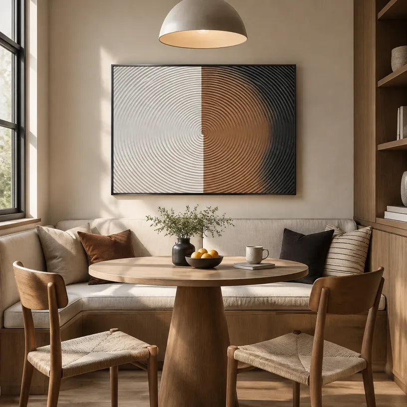 Plaster & Texture abstract oil painting showing layered abstract marks, texture and expressive painterly movement in a grey palette.