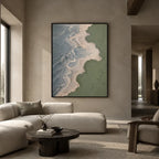 Plaster & Texture abstract oil painting showing layered abstract marks, texture and expressive painterly movement in a grey palette.