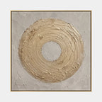 Plaster & Texture abstract oil painting showing layered abstract marks, texture and expressive painterly movement in a brown palette.