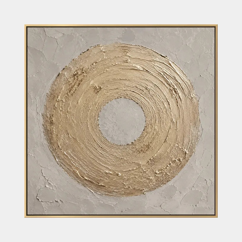 Plaster & Texture abstract oil painting showing layered abstract marks, texture and expressive painterly movement in a brown palette.