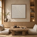 Plaster & Texture abstract oil painting showing layered abstract marks, texture and expressive painterly movement in a grey palette.