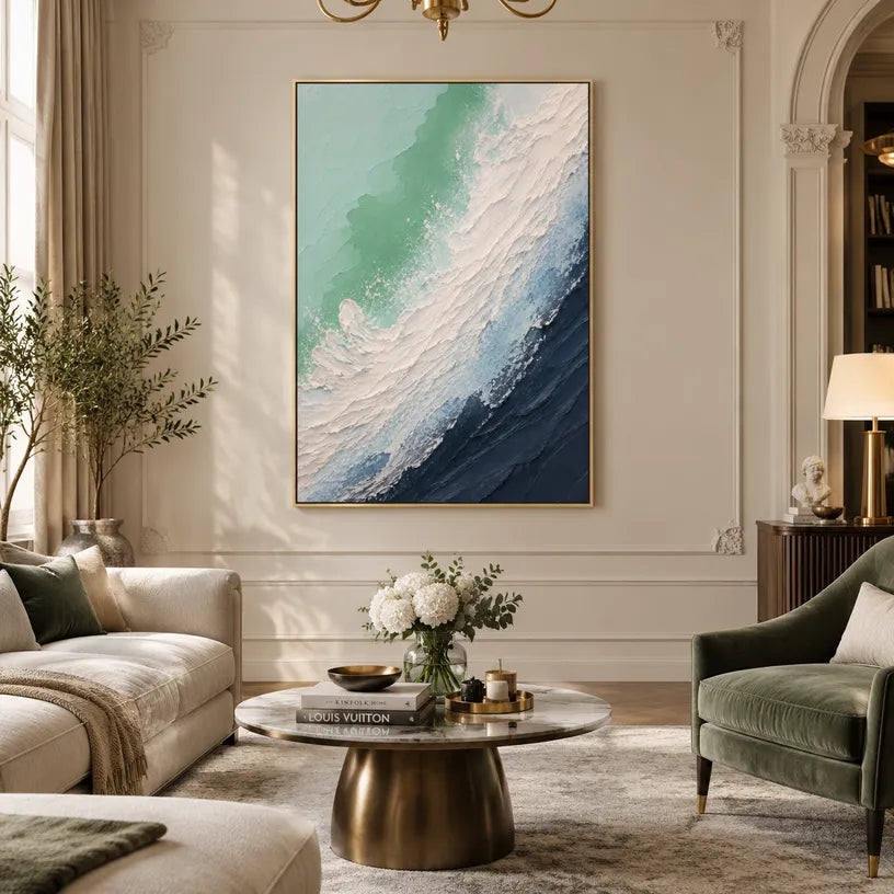 Plaster & Texture abstract oil painting showing layered abstract marks, texture and expressive painterly movement in a grey palette.