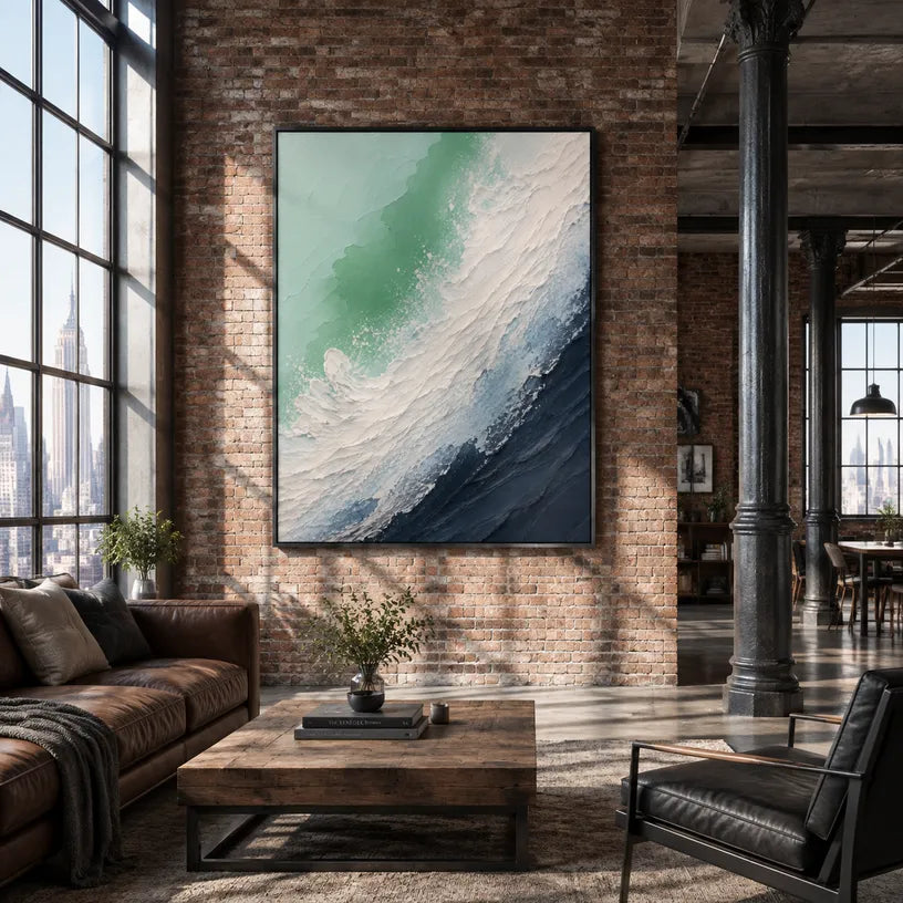 Plaster & Texture abstract oil painting showing layered abstract marks, texture and expressive painterly movement in a grey palette.