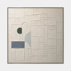 Plaster & Texture abstract oil painting showing layered abstract marks, texture and expressive painterly movement.