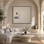Plaster & Texture abstract oil painting showing layered abstract marks, texture and expressive painterly movement.