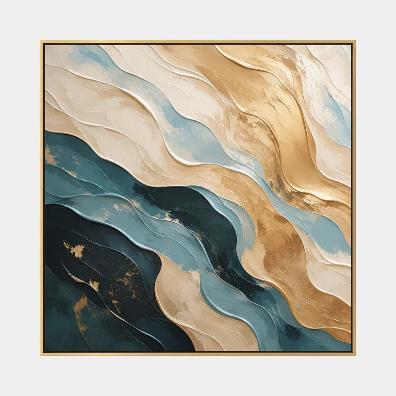 Plaster & Texture abstract oil painting showing layered abstract marks, texture and expressive painterly movement.
