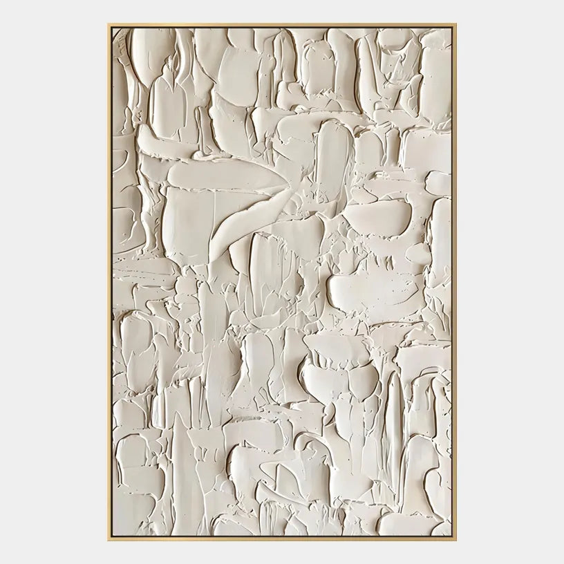 Plaster & Texture abstract oil painting showing layered abstract marks, texture and expressive painterly movement in a grey palette.