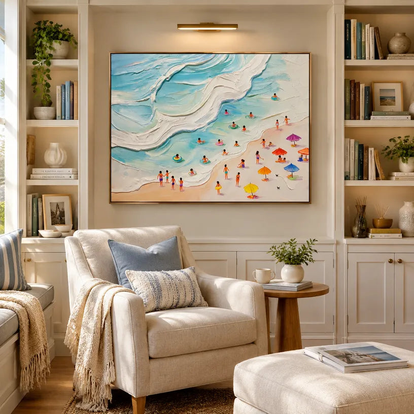 Plaster & Texture abstract oil painting showing layered abstract marks, texture and expressive painterly movement.