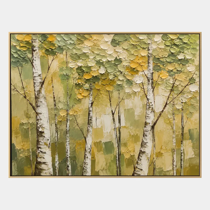 Plaster & Texture abstract oil painting showing layered abstract marks, texture and expressive painterly movement in a yellow palette.