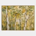 Plaster & Texture abstract oil painting showing layered abstract marks, texture and expressive painterly movement in a yellow palette.