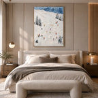 Plaster & Texture abstract oil painting showing layered abstract marks, texture and expressive painterly movement.