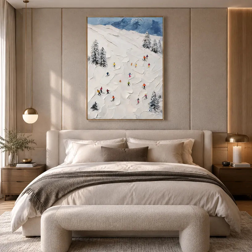Plaster & Texture abstract oil painting showing layered abstract marks, texture and expressive painterly movement.
