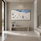 Plaster & Texture abstract oil painting showing layered abstract marks, texture and expressive painterly movement.