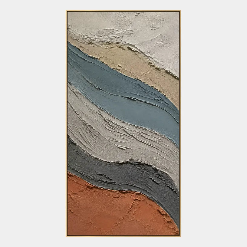 Plaster & Texture abstract oil painting showing layered abstract marks, texture and expressive painterly movement.