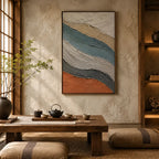 Plaster & Texture abstract oil painting showing layered abstract marks, texture and expressive painterly movement.