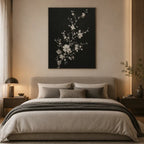 Plaster & Texture abstract oil painting showing layered abstract marks, texture and expressive painterly movement in a black palette.