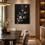Plaster & Texture abstract oil painting showing layered abstract marks, texture and expressive painterly movement in a black palette.