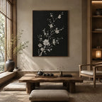 Plaster & Texture abstract oil painting showing layered abstract marks, texture and expressive painterly movement in a black palette.