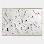Plaster & Texture abstract oil painting showing layered abstract marks, texture and expressive painterly movement.