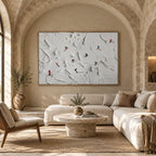 Plaster & Texture abstract oil painting showing layered abstract marks, texture and expressive painterly movement.
