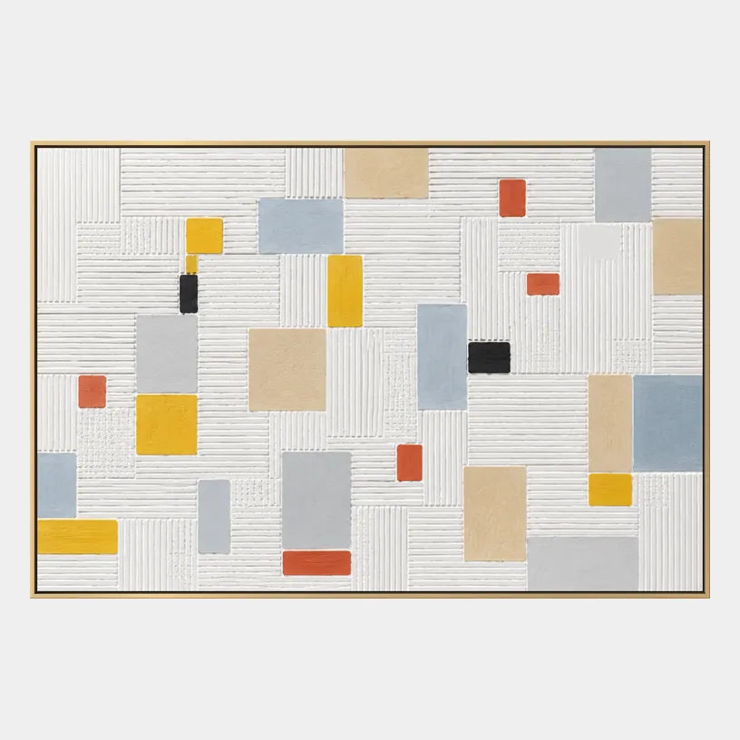 Plaster & Texture abstract oil painting showing layered abstract marks, texture and expressive painterly movement.