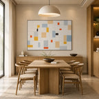 Plaster & Texture abstract oil painting showing layered abstract marks, texture and expressive painterly movement.