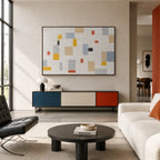 Plaster & Texture abstract oil painting showing layered abstract marks, texture and expressive painterly movement.