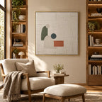 Plaster & Texture abstract oil painting showing layered abstract marks, texture and expressive painterly movement in a brown palette.
