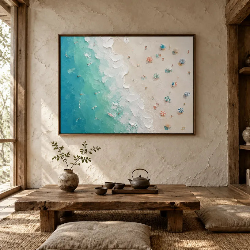 Plaster & Texture abstract oil painting showing layered abstract marks, texture and expressive painterly movement.
