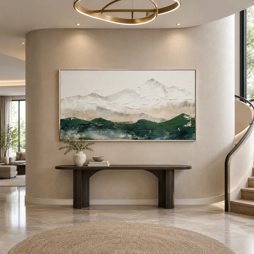 Plaster & Texture abstract oil painting showing layered abstract marks, texture and expressive painterly movement.