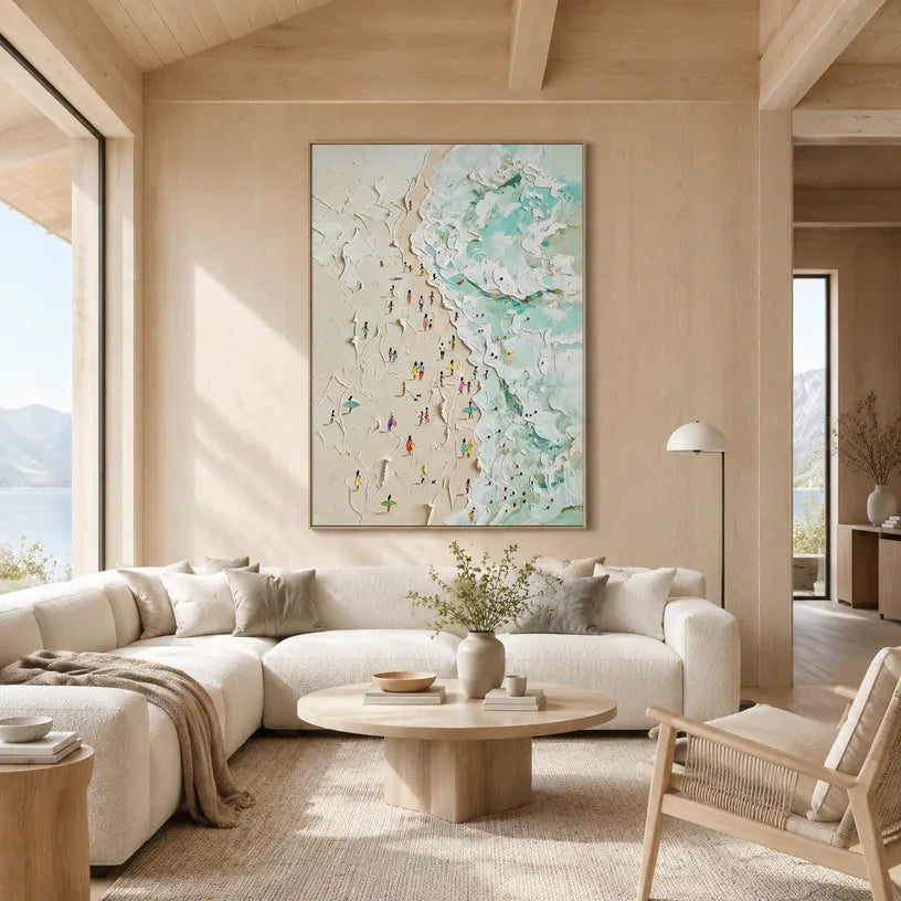 Plaster & Texture abstract oil painting showing layered abstract marks, texture and expressive painterly movement.