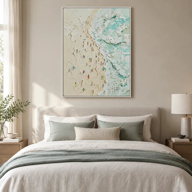 Plaster & Texture abstract oil painting showing layered abstract marks, texture and expressive painterly movement.