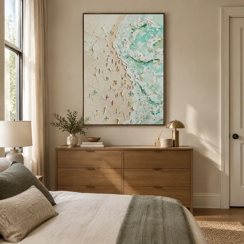 Plaster & Texture abstract oil painting showing layered abstract marks, texture and expressive painterly movement.