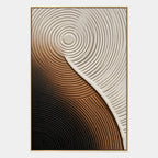 Plaster & Texture abstract oil painting showing layered abstract marks, texture and expressive painterly movement in a brown palette.