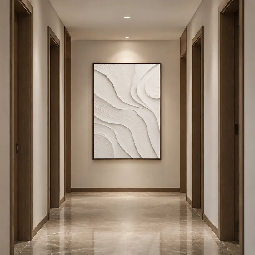 Plaster & Texture abstract oil painting showing layered abstract marks, texture and expressive painterly movement.