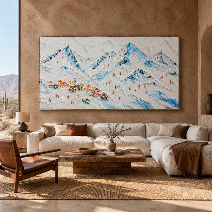 Plaster & Texture abstract oil painting showing layered abstract marks, texture and expressive painterly movement.