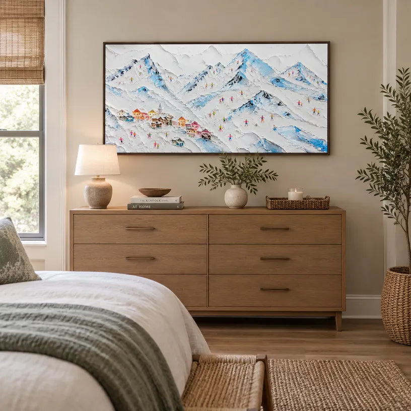 Plaster & Texture abstract oil painting showing layered abstract marks, texture and expressive painterly movement.