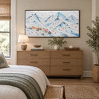 Plaster & Texture abstract oil painting showing layered abstract marks, texture and expressive painterly movement.