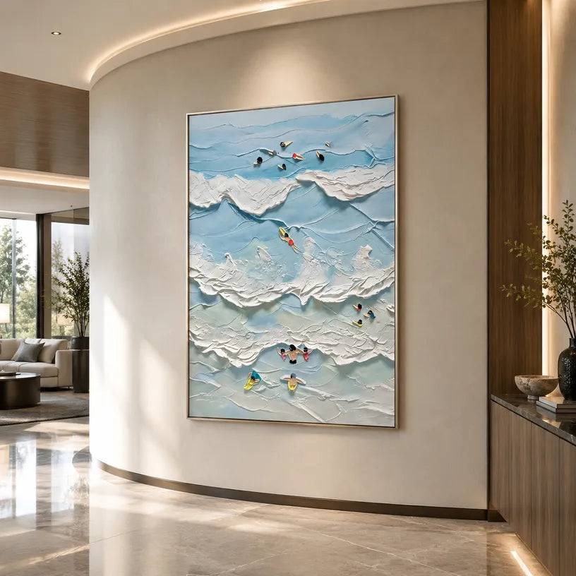 Plaster & Texture abstract oil painting showing layered abstract marks, texture and expressive painterly movement in a grey palette.