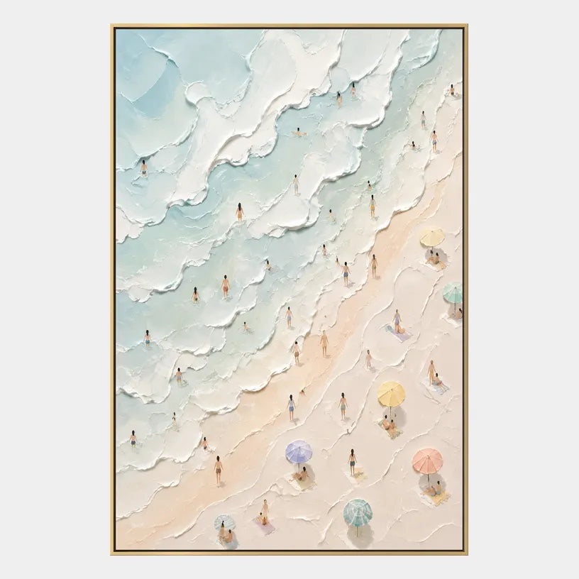 Plaster & Texture abstract oil painting showing layered abstract marks, texture and expressive painterly movement in a beige palette.