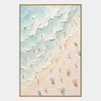 Plaster & Texture abstract oil painting showing layered abstract marks, texture and expressive painterly movement in a beige palette.