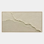 Plaster & Texture abstract oil painting showing layered abstract marks, texture and expressive painterly movement in a beige palette.