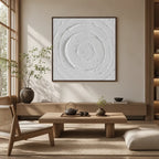 Plaster & Texture abstract oil painting showing layered abstract marks, texture and expressive painterly movement in a grey palette.