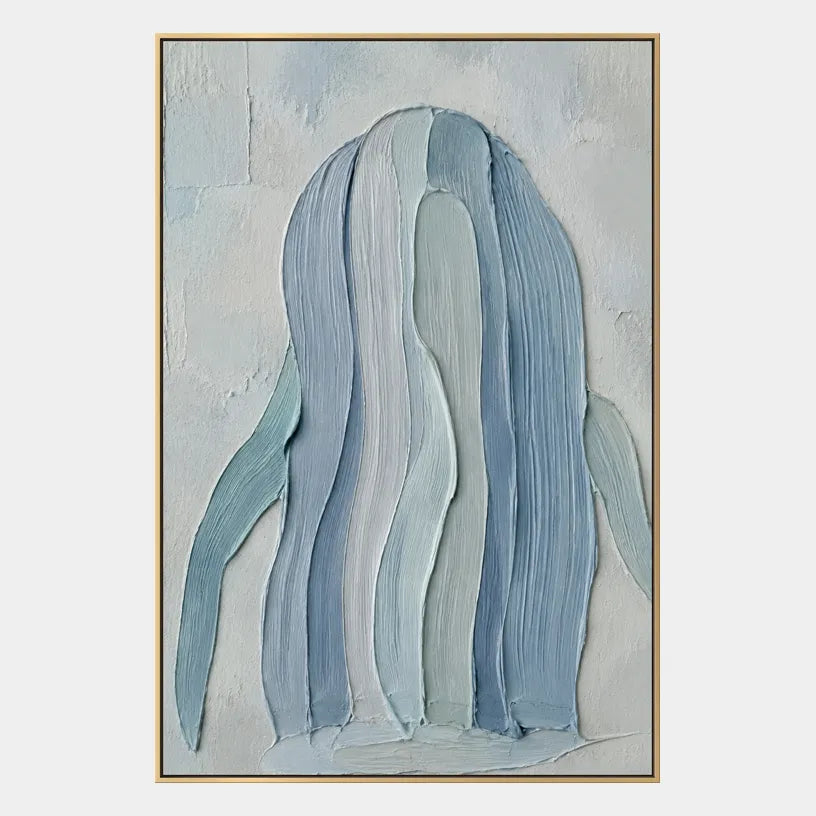 Plaster & Texture abstract oil painting showing layered abstract marks, texture and expressive painterly movement in a grey palette.