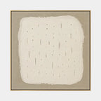 Plaster & Texture abstract oil painting showing layered abstract marks, texture and expressive painterly movement in a beige palette.