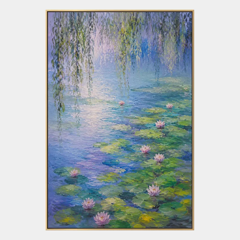 Plaster & Texture floral/botanicals & nature oil painting showing botanical forms, flowers or trees arranged in a calm painterly composition in a blue palette.