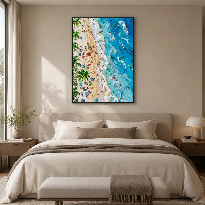 Plaster & Texture abstract oil painting showing layered abstract marks, texture and expressive painterly movement in a blue palette.