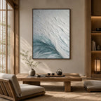 Plaster & Texture abstract oil painting showing layered abstract marks, texture and expressive painterly movement in a grey palette.